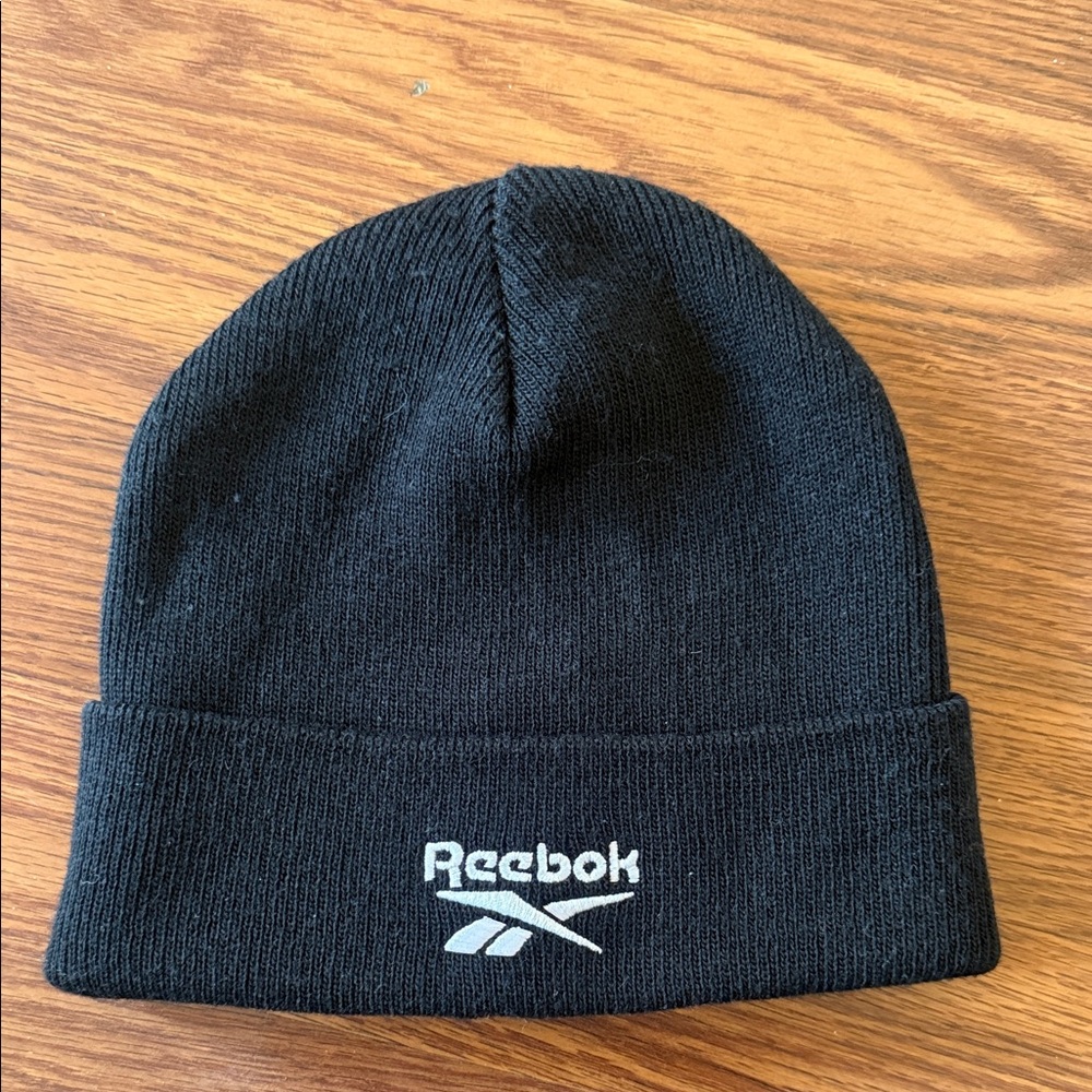 Reebok Black Logo Embroidered Beanie creative director